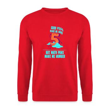 Math Teacher Geometry School Mathematics - Unisex Sweatshirt - red - Front - Alina (178cm) & Michal (187cm)