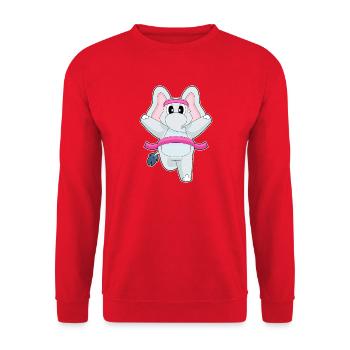 Elephant Jogger Jogging Sport - Unisex Sweatshirt - red - Front - Alina (178cm) & Michal (187cm)