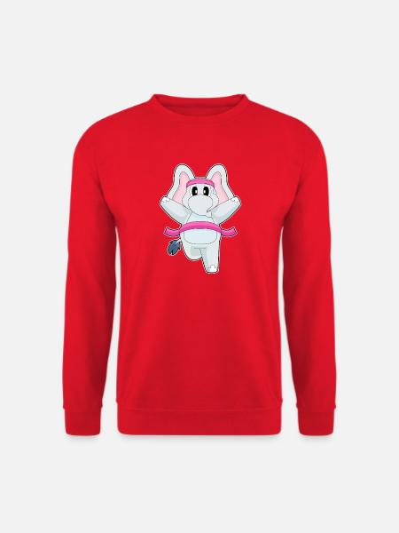 Elephant Jogger Jogging Sport - Unisex Sweatshirt - red