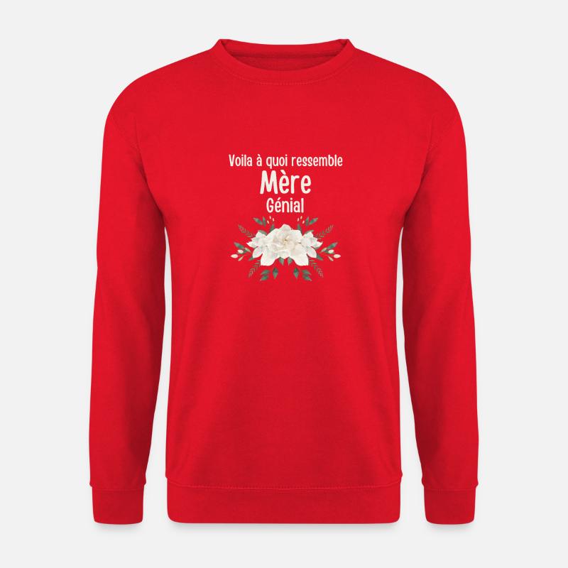 Fantastische Blumenmutter - Unisex Pullover - Rot