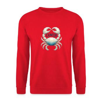 Cancer Star Sign - Astrology - Unisex Sweatshirt - red - Front - Alina (178cm) & Michal (187cm)