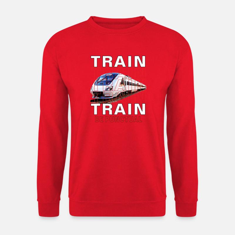 ZUG TRAIN BE PUNCTUAL - Unisex Pullover - Rot
