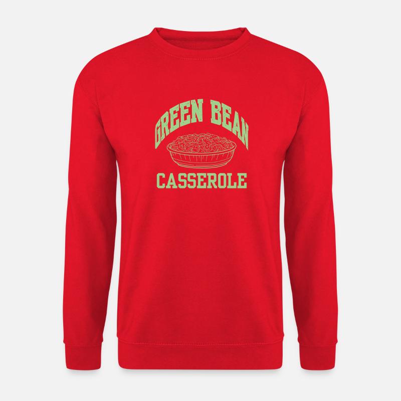 cooler grüner Bohnenauflauf - Unisex Pullover - Rot