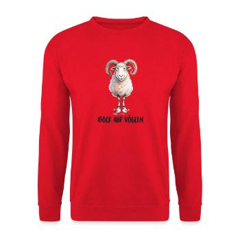 Buck sur les oiseaux - drôle de dicton ambigu - Sweat-shirt Unisexe - rouge - Devant - Alina (178cm) & Michal (187cm)