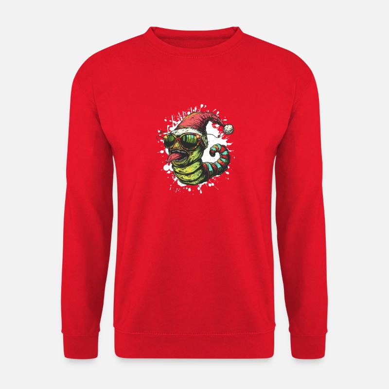 Wurm Weihnachten Lustig - Unisex Pullover - Rot