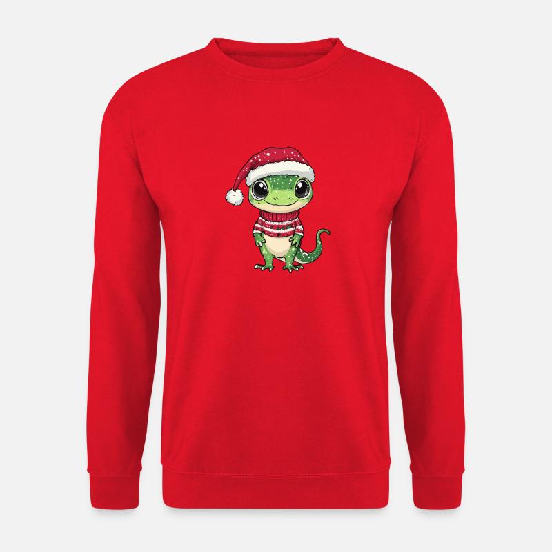 Lizard Christmas Gecko - Unisex Sweatshirt - red