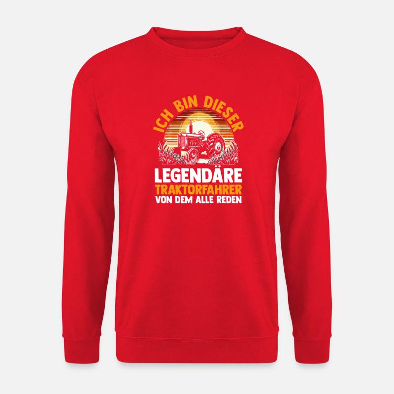 Landwirt Bauernhof Farmer Bauer Traktor - Unisex Pullover - Rot