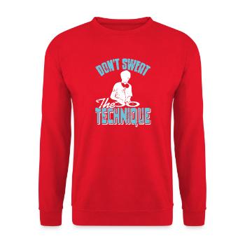 Don't Sweat The Technique DJ Mix Mastery - Unisex Sweatshirt - red - Front - Alina (178cm) & Michal (187cm)