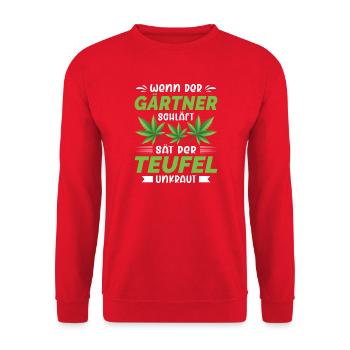 Garden Gardener Gardening Gardening Gardening Gardening - Unisex Sweatshirt - red - Front - Alina (178cm) & Michal (187cm)