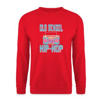 Classic Vibe Beat Rhythm Retro Boombox Culture - Unisex Pullover - Rot - Vorne - Alina (178cm) & Michal (187cm)