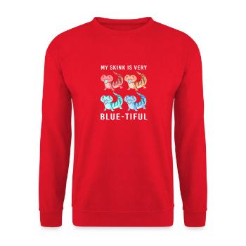 Lizard - Unisex Sweatshirt - red - Front - Alina (178cm) & Michal (187cm)
