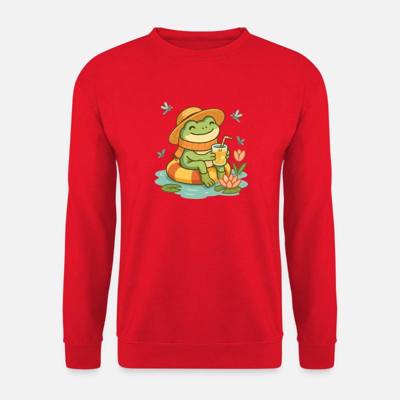 Grenouille d’été – Grenouille douillette avec limonade - Sweat-shirt Unisexe - rouge