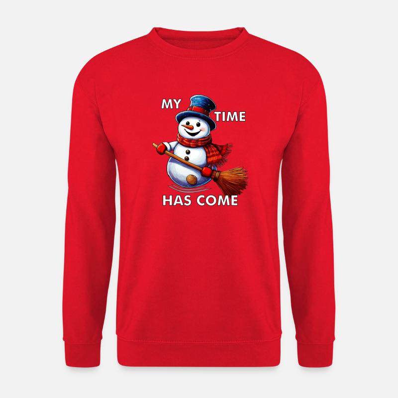 SNOWMAN MY TIME HAS COME - Unisex Sweatshirt - red