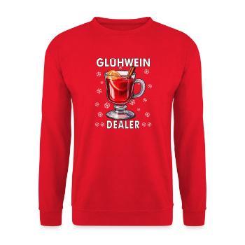 MULLED WINE DEALER - Unisex Sweatshirt - red - Front - Alina (178cm) & Michal (187cm)