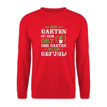 Garden Gardener Gardening Gardening Gardening Gardening - Unisex Sweatshirt - red - Front - Alina (178cm) & Michal (187cm)