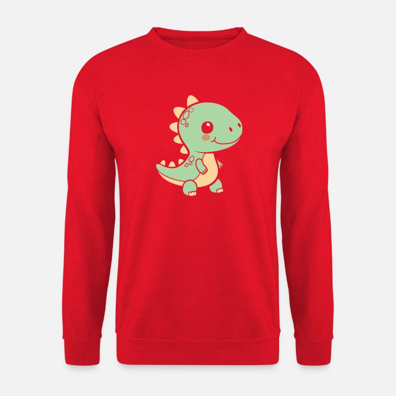 Niedlicher kleiner Dinosaurier - Unisex Pullover - Rot