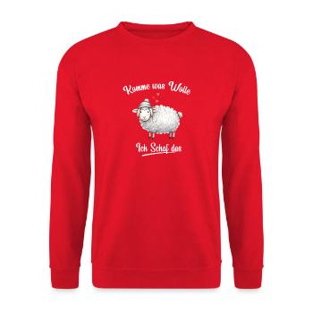 Come what do I want sheep that - Unisex Sweatshirt - red - Front - Alina (178cm) & Michal (187cm)