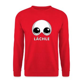 KOPF LÄCHLE - Unisex Pullover - Rot - Vorne - Alina (178cm) & Michal (187cm)
