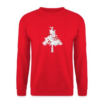 Arbre de Noël flocon de neige - Sweat-shirt Unisexe - rouge - Devant - Alina (178cm) & Michal (187cm)