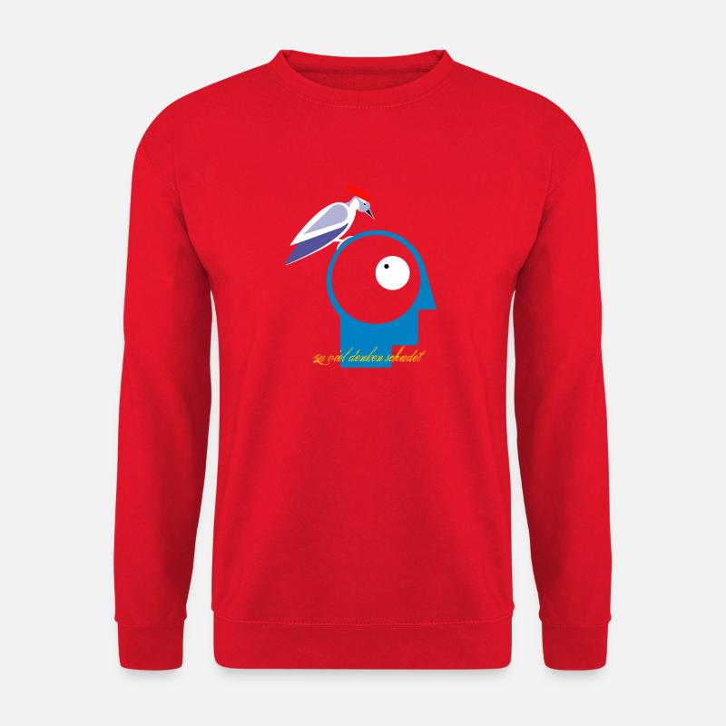 Too much thinking is harmful - Unisex Sweatshirt - red