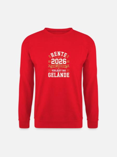 Rente 2026 Eine Legende Verlaesst Das Gelände - Unisex Pullover - Rot