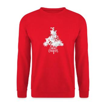 White Christmas  - Unisex Pullover - Rot - Vorne - Alina (178cm) & Michal (187cm)