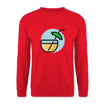 Cocktail estival avec parasol - Sweat-shirt Unisexe - rouge - Devant - Alina (178cm) & Michal (187cm)