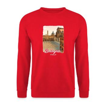Bologna, Italy - Unisex Sweatshirt - red - Front - Alina (178cm) & Michal (187cm)