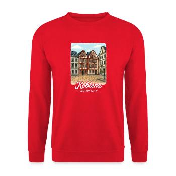 Koblenz - Unisex Sweatshirt - red - Front - Alina (178cm) & Michal (187cm)