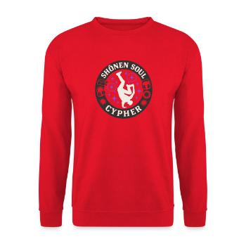 Anime Dance Streetwear Manga Hip Hop Otaku Crew - Unisex Pullover - Rot - Vorne - Alina (178cm) & Michal (187cm)