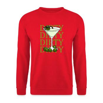 Martini Dirty Martini Lover Cocktail Olives Dirty - Sweat-shirt Unisexe - rouge - Devant - Alina (178cm) & Michal (187cm)