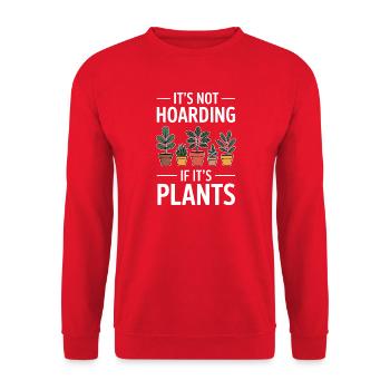 Planzen Spruch Zimmerpflanze Lustig Blume Geschenk - Unisex Pullover - Rot - Vorne - Alina (178cm) & Michal (187cm)