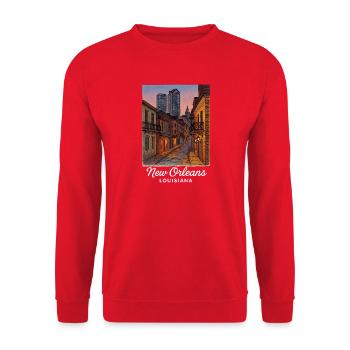 New Orleans Louisiana - Unisex Pullover - Rot - Vorne - Alina (178cm) & Michal (187cm)