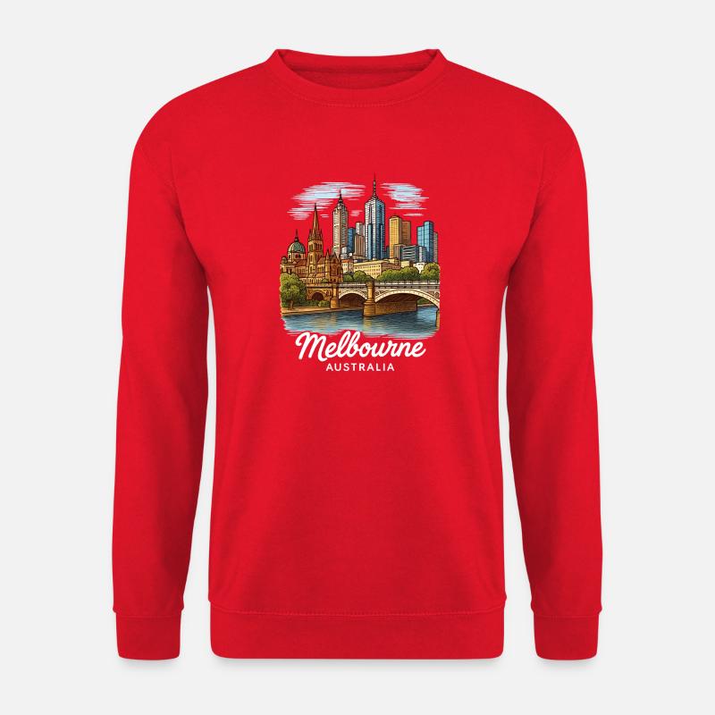 Melbourne Australien - Unisex Pullover - Rot