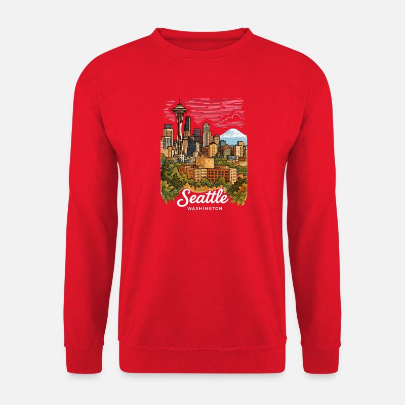 Seattle Washington - Unisex Pullover - Rot