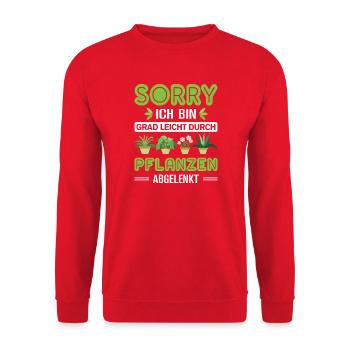 Garden Gardener Gardening Gardening Gardening Gardening - Unisex Sweatshirt - red - Front - Alina (178cm) & Michal (187cm)
