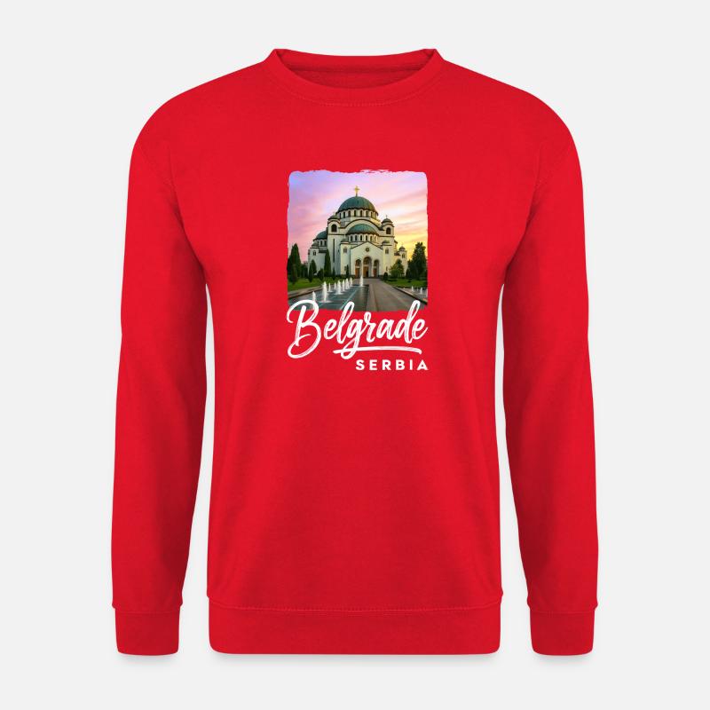 Belgrad Serbien - Unisex Pullover - Rot