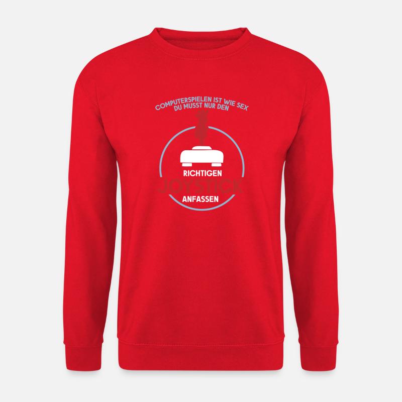 Konsole Zocken Computerfreak Gamer Sprüche Geek - Unisex Pullover - Rot