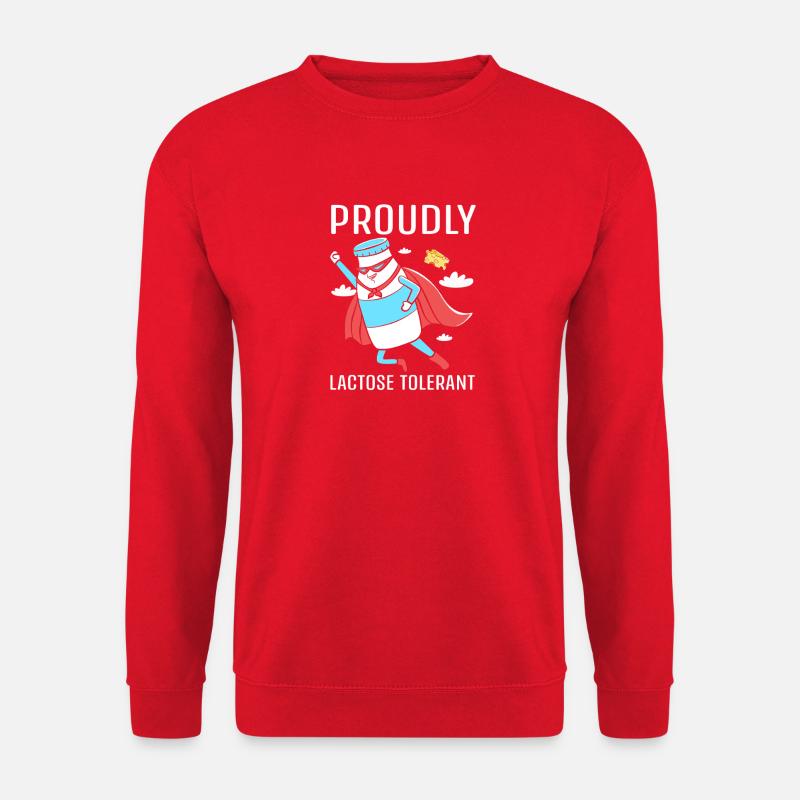 Blähungen Milch Laktose - Unisex Pullover - Rot