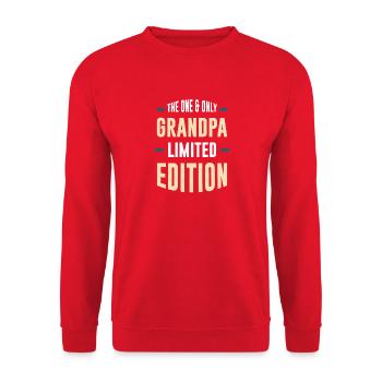 The One & Only Grandpa Limited Edition - Unisex Sweatshirt - red - Front - Alina (178cm) & Michal (187cm)
