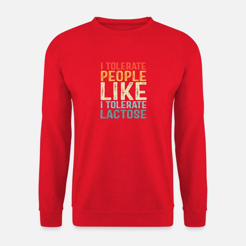 Flatulence Milk Allergy Lactose Intolerance - Unisex Sweatshirt - red