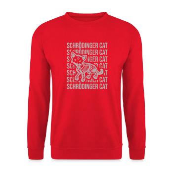 Le chat de Schrödinger - Sweat-shirt Unisexe - rouge - Devant - Alina (178cm) & Michal (187cm)