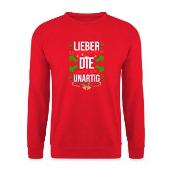 Weihnachtsmann Die Waren Alle Unartig - Unisex Pullover - Rot - Vorne - Alina (178cm) & Michal (187cm)