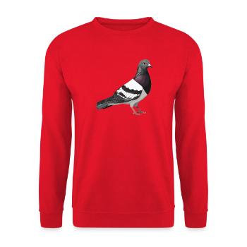 Tauben Taube - Unisex Pullover - Rot - Vorne - Alina (178cm) & Michal (187cm)