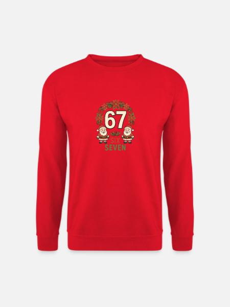 Sixty Seven Christmas 67 Meme - Unisex Pullover - Rot