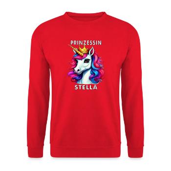PRINCESSE LICORNE STELLA - Sweat-shirt Unisexe - rouge - Devant - Alina (178cm) & Michal (187cm)