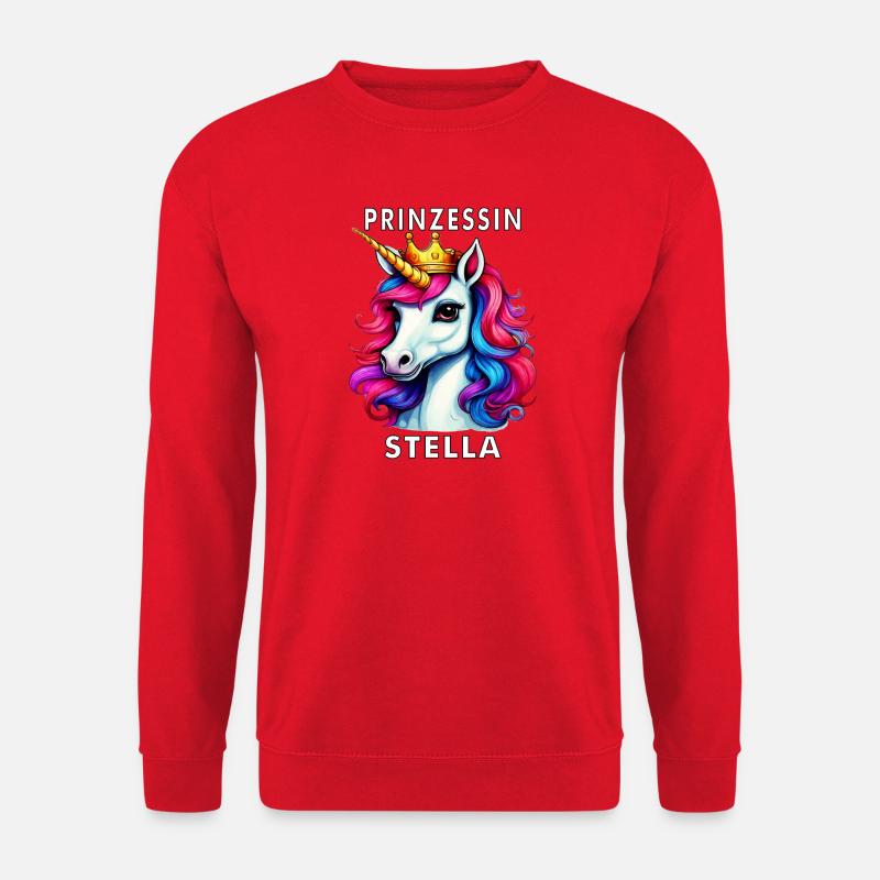 EINHORN PRINZESSIN STELLA - Unisex Pullover - Rot