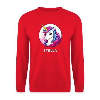 EINHORN Stella - Unisex Pullover - Rot - Vorne - Alina (178cm) & Michal (187cm)