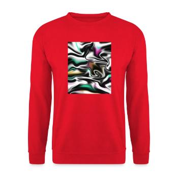 Holographic Flow - mystical abstract - Unisex Sweatshirt - red - Front - Alina (178cm) & Michal (187cm)