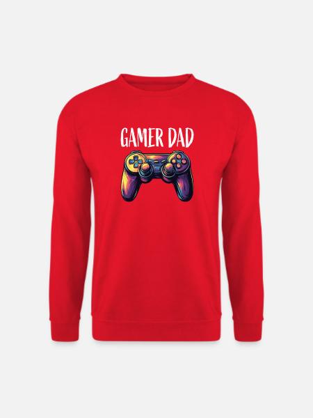 Gamer Dad Controller Neon - Unisex Sweatshirt - red